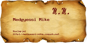 Medgyessi Mike névjegykártya
